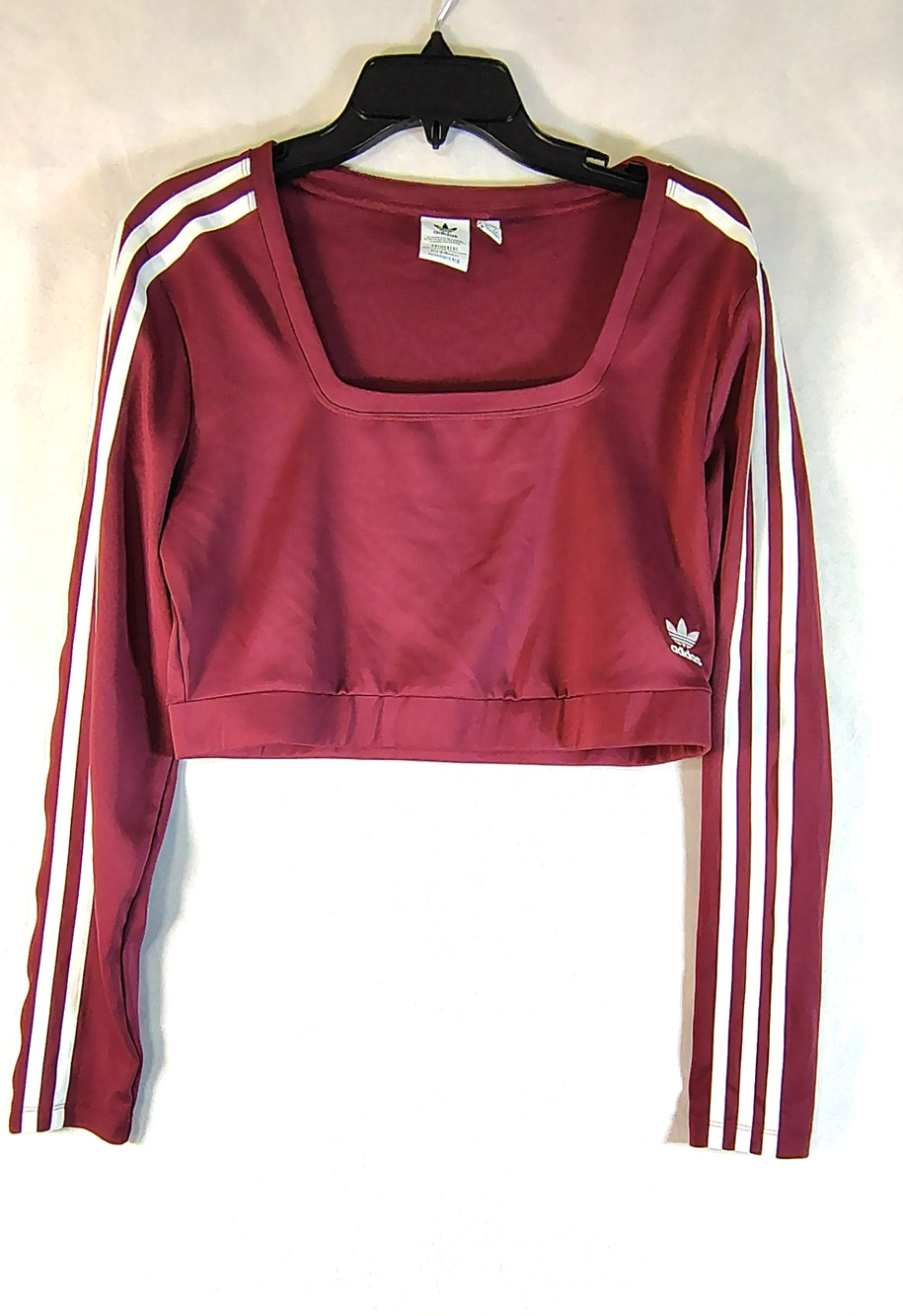 Adidas Adicolor long-sleeve Crop Top Burgundy Size L